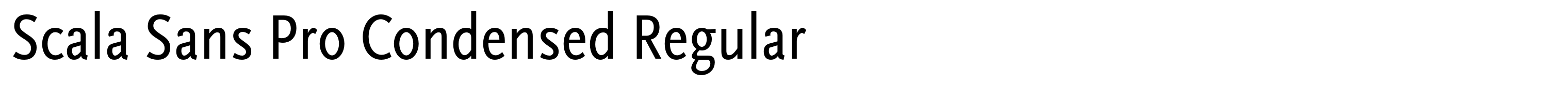 Scala Sans Pro Condensed Regular
